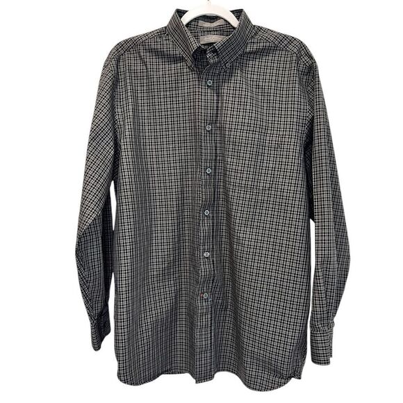 DANIEL CREMIEUX Men’s Long Sleeve Button Down Shirt Size Large - Picture 1 of 7